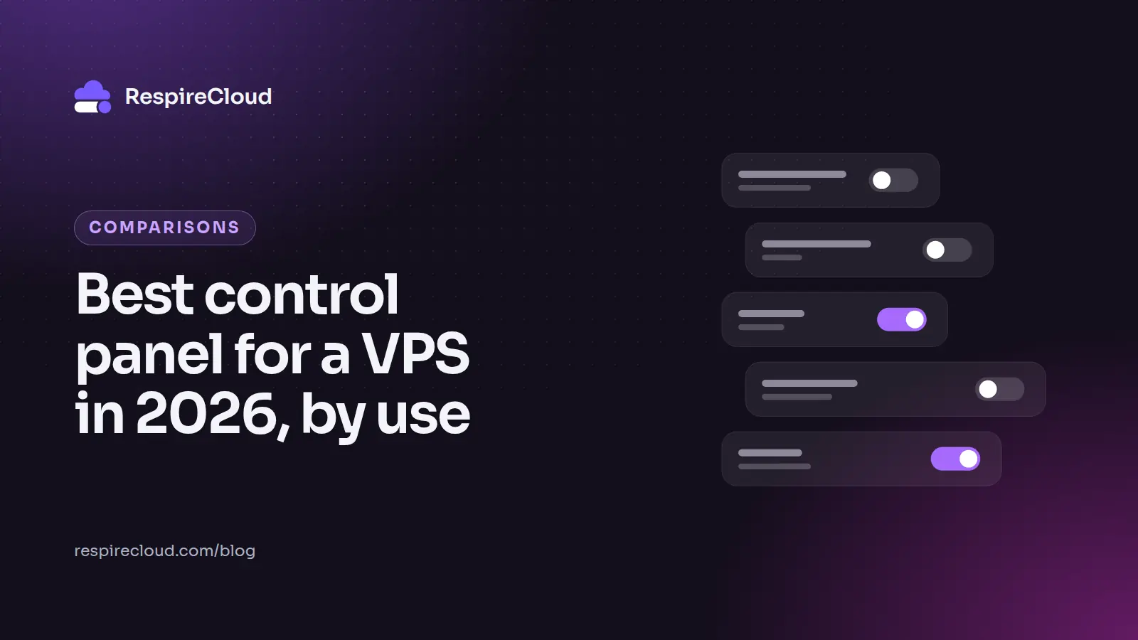 Best control panel for a VPS in 2026, by use