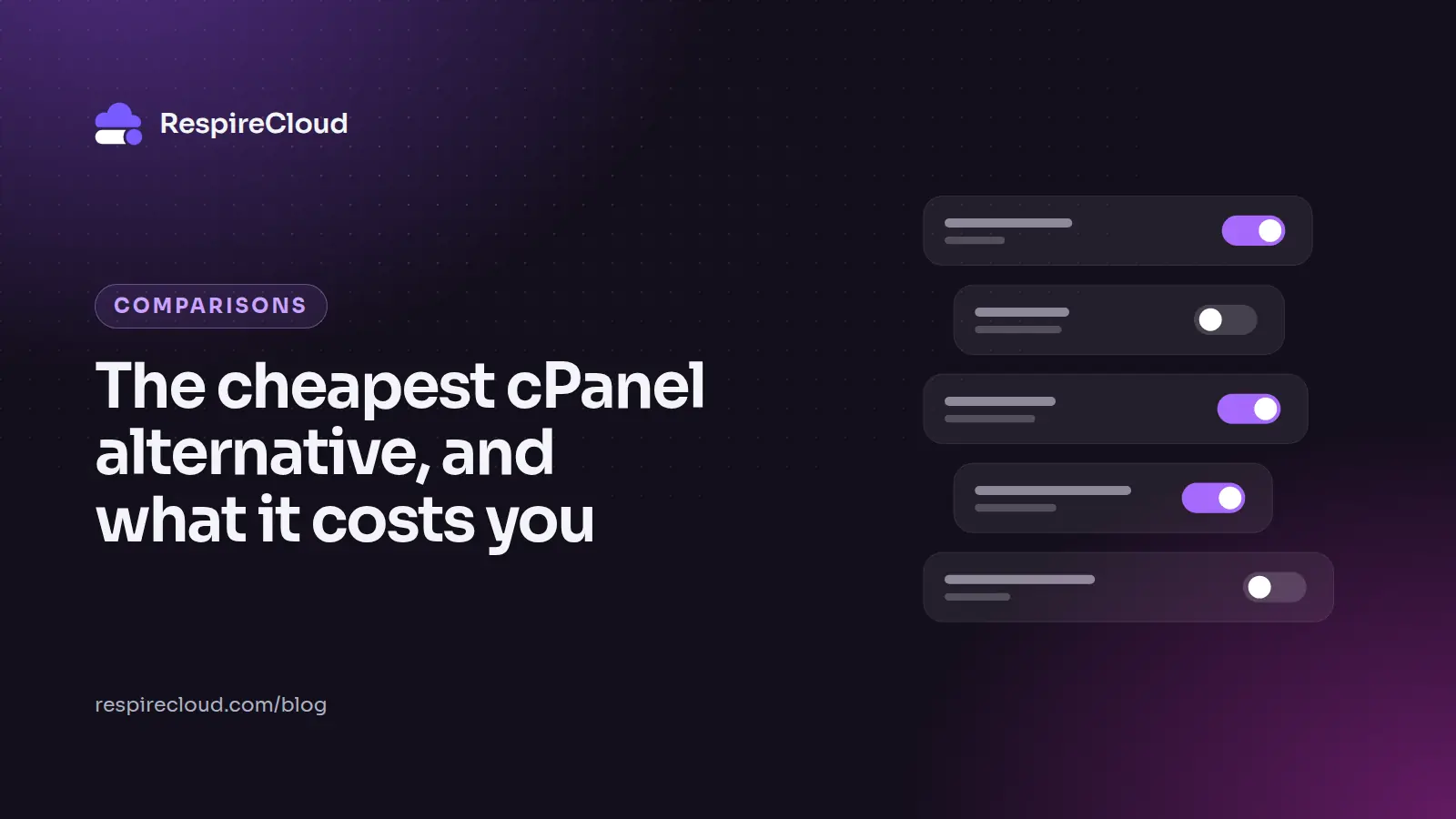 The cheapest cPanel alternative, and what it costs you