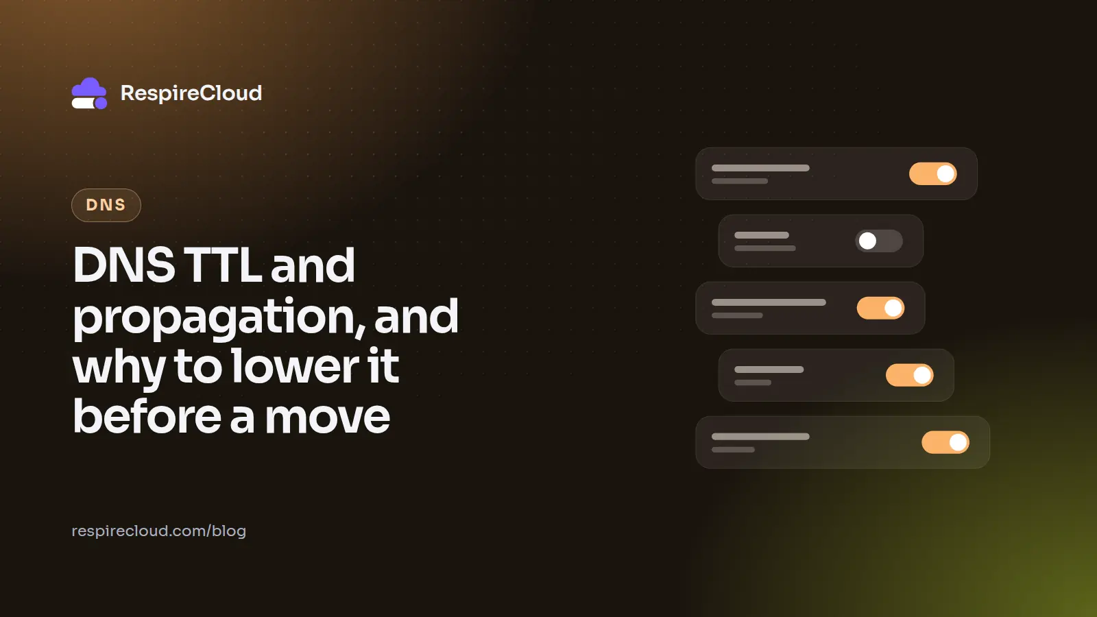 DNS TTL and propagation, and why to lower it before a move