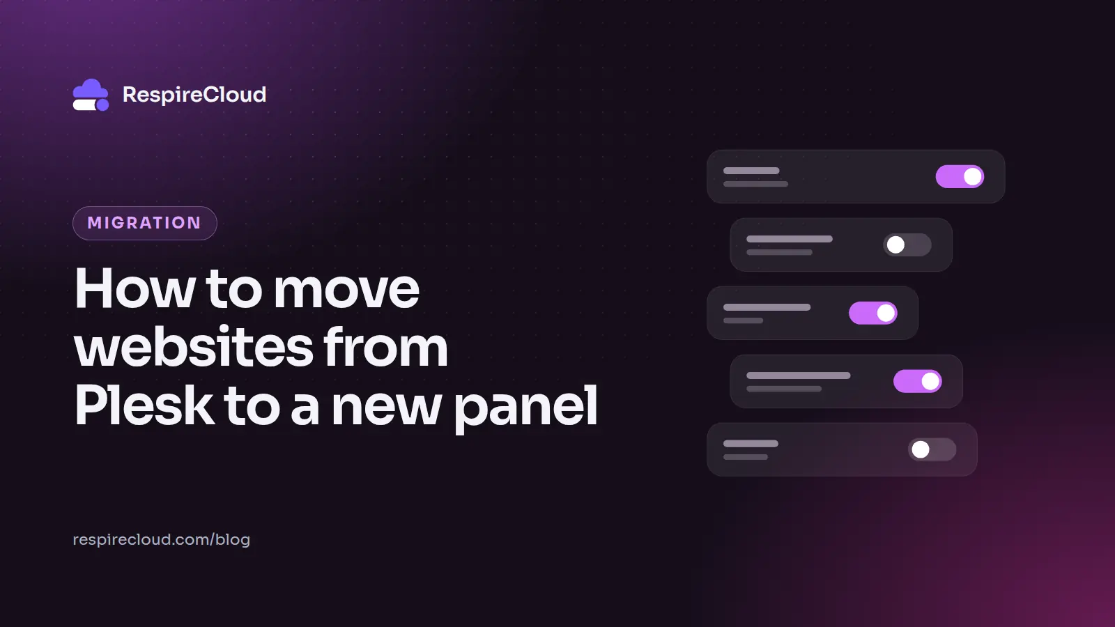 How to move websites from Plesk to a new panel